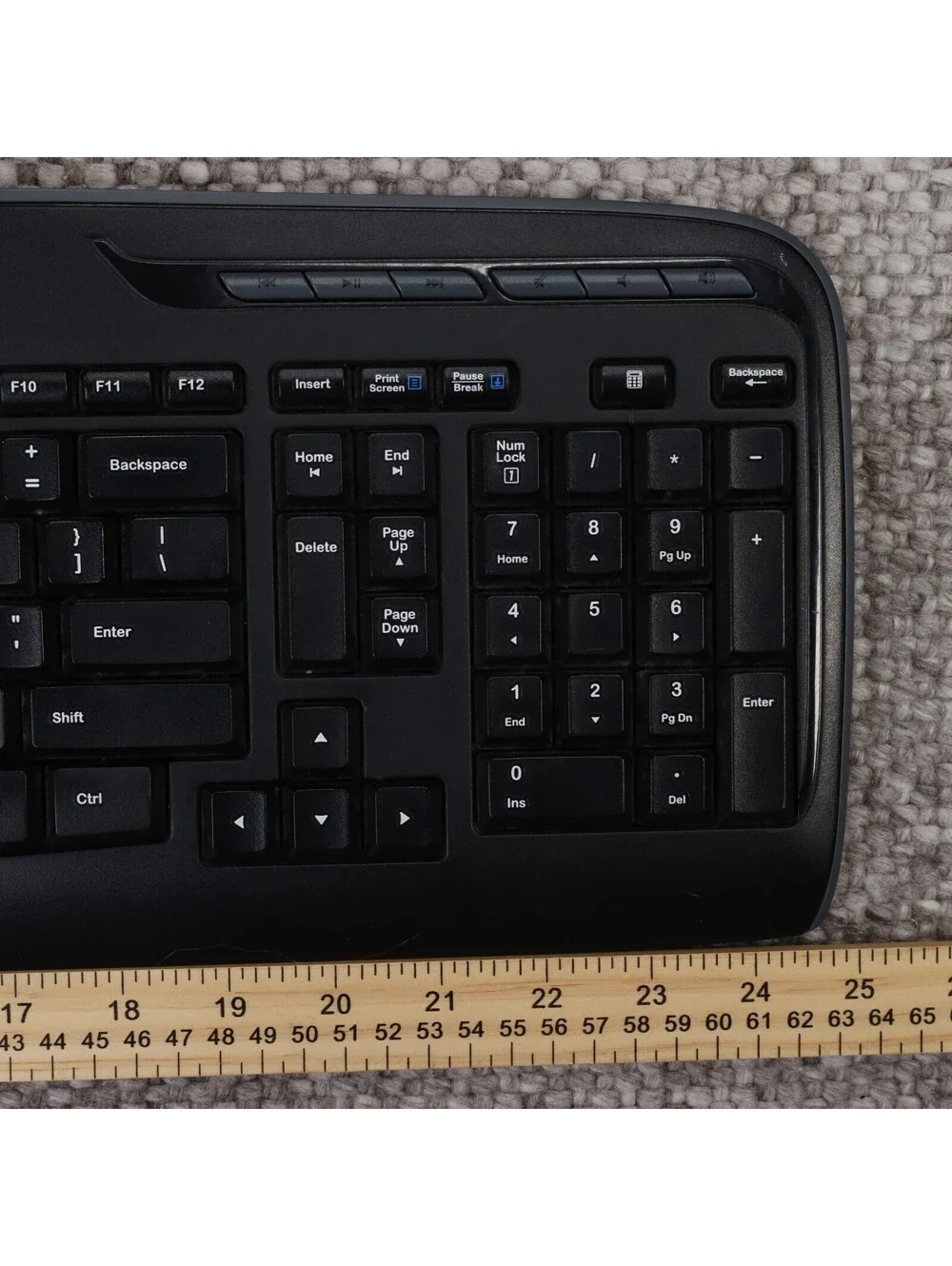 Logitech MK330 Wireless Keyboard | Black Media Keyboard | Tested NO DONGLE / USB